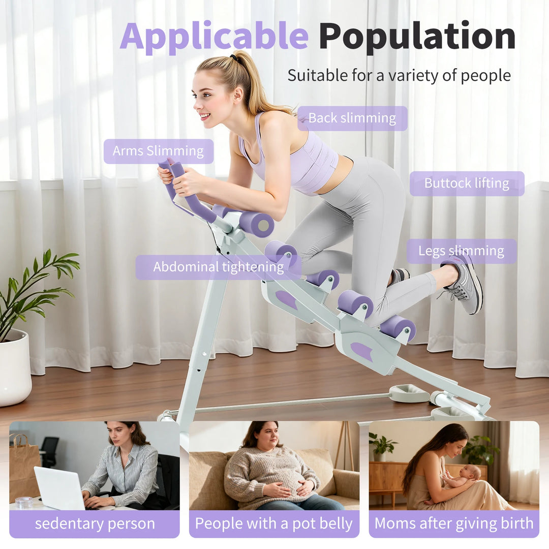 Premium Ab Machine Monorail Cruncher – Adjustable Height Core Trainer with 4 Resistance Levels and 440 lb Capacity