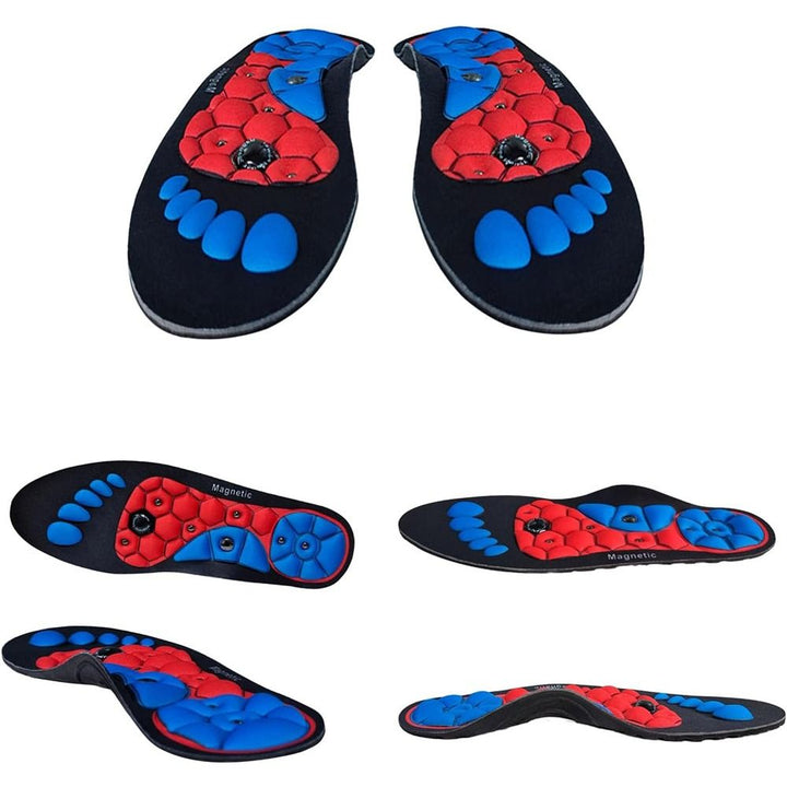 Premium Acupressure Foot Insoles for Men & Women - Orthopedic Gel Magnetic Shoe Inserts for Fatigue Relief, Odor Control & Improved Sleep Quality