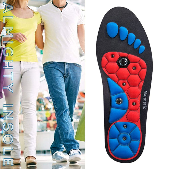 Premium Acupressure Foot Insoles for Men & Women - Orthopedic Gel Magnetic Shoe Inserts for Fatigue Relief, Odor Control & Improved Sleep Quality