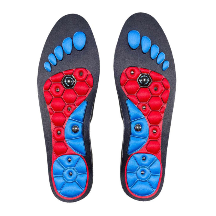 Premium Acupressure Foot Insoles for Men & Women - Orthopedic Gel Magnetic Shoe Inserts for Fatigue Relief, Odor Control & Improved Sleep Quality
