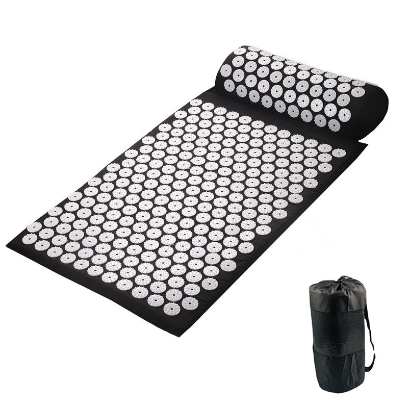 Premium Acupressure Massage Mat – Stress Relief & Back Pain Relief – Yoga Mat with Spikes, Pillow & Portable Design for Relaxation and Acupuncture Therapy