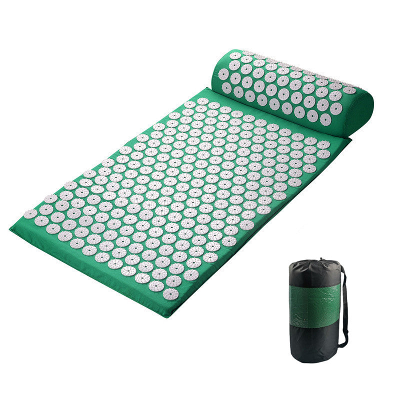 Premium Acupressure Massage Mat – Stress Relief & Back Pain Relief – Yoga Mat with Spikes, Pillow & Portable Design for Relaxation and Acupuncture Therapy