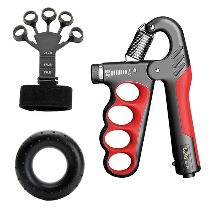 Premium Adjustable 5-100KG Grip Strength Trainer with Counter – Hand Gripper for Muscle Building, Wrist Expander & Fitness Training – Durable Stainless Steel, Non-Slip Design for Gym, Therapy, and Injury Recovery – Ideal for Athletes & Musicians