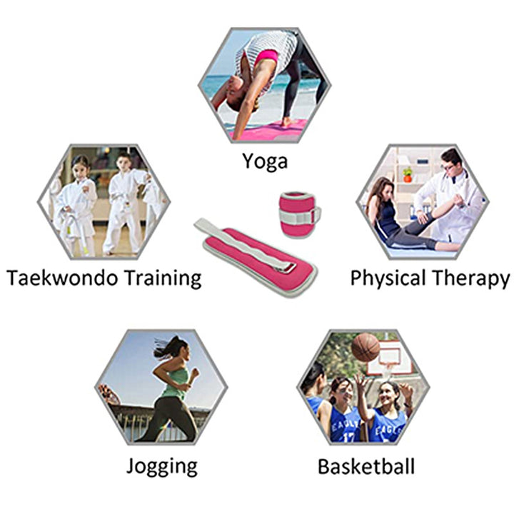Premium Adjustable Ankle Weights – Neoprene Wrist & Leg Weights for Walking, Gym, Yoga, Pilates, Aerobics, Cardio & Physical Therapy – Durable, Comfortable & Secure Fit