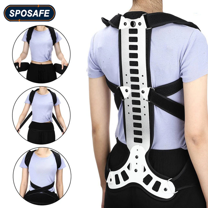 Premium Adjustable Back Brace Posture Corrector for Scoliosis & Hunchback Relief, Pain Relief, Lightweight & Breathable Design, Unisex Sizes S-XL