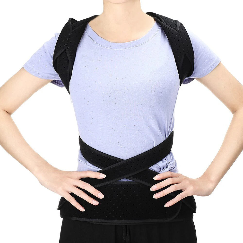 Premium Adjustable Back Brace Posture Corrector for Scoliosis & Hunchback Relief, Pain Relief, Lightweight & Breathable Design, Unisex Sizes S-XL