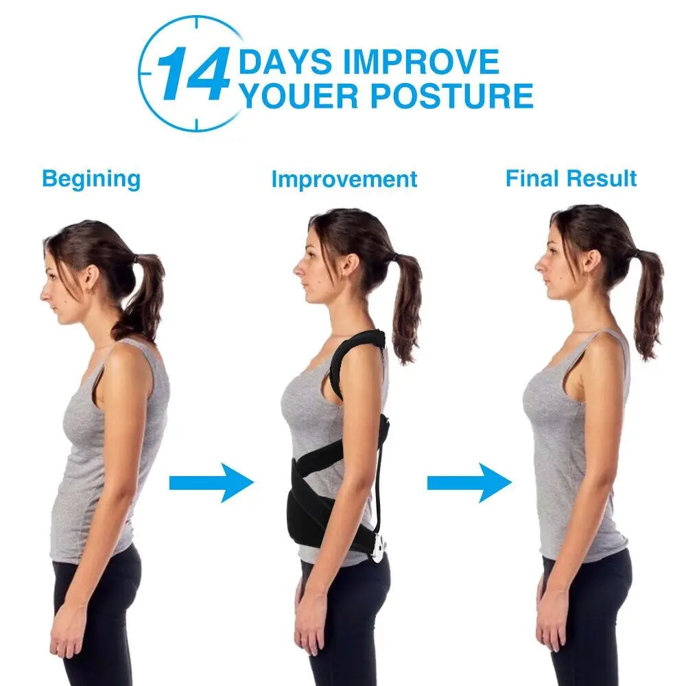 Premium Adjustable Back Brace Posture Corrector for Scoliosis & Hunchback Relief, Pain Relief, Lightweight & Breathable Design, Unisex Sizes S-XL