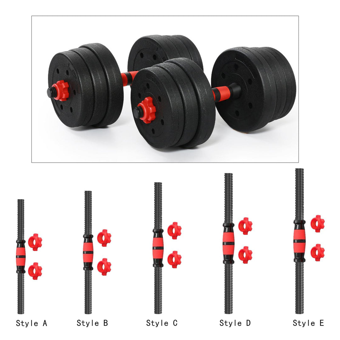 Premium Adjustable Dumbbell Rod Set – Portable Barbell Lifting, Easy to Install, Non-Slip Foam Grip, PVC Plastic Nuts, Versatile Strength Training for Home Gym, 35-55cm