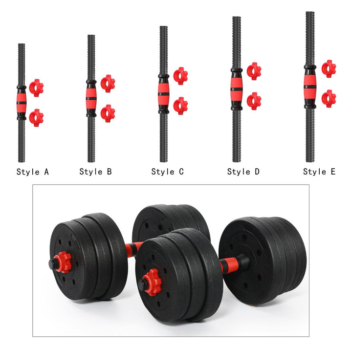 Premium Adjustable Dumbbell Rod Set – Portable Barbell Lifting, Easy to Install, Non-Slip Foam Grip, PVC Plastic Nuts, Versatile Strength Training for Home Gym, 35-55cm