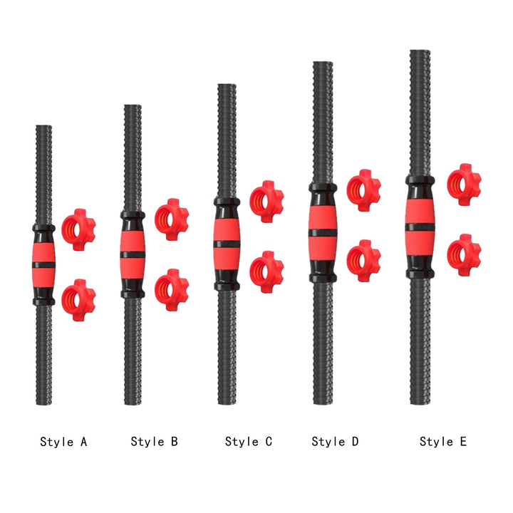 Premium Adjustable Dumbbell Rod Set – Portable Barbell Lifting, Easy to Install, Non-Slip Foam Grip, PVC Plastic Nuts, Versatile Strength Training for Home Gym, 35-55cm