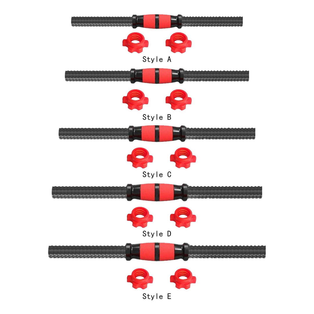 Premium Adjustable Dumbbell Rod Set – Portable Barbell Lifting, Easy to Install, Non-Slip Foam Grip, PVC Plastic Nuts, Versatile Strength Training for Home Gym, 35-55cm