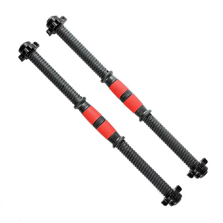 Premium Adjustable Dumbbell Rod Set – Portable Barbell Lifting, Easy to Install, Non-Slip Foam Grip, PVC Plastic Nuts, Versatile Strength Training for Home Gym, 35-55cm