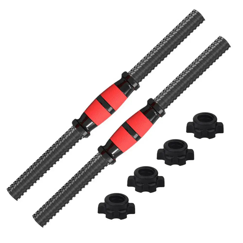 Premium Adjustable Dumbbell Rod Set – Portable Barbell Lifting, Easy to Install, Non-Slip Foam Grip, PVC Plastic Nuts, Versatile Strength Training for Home Gym, 35-55cm