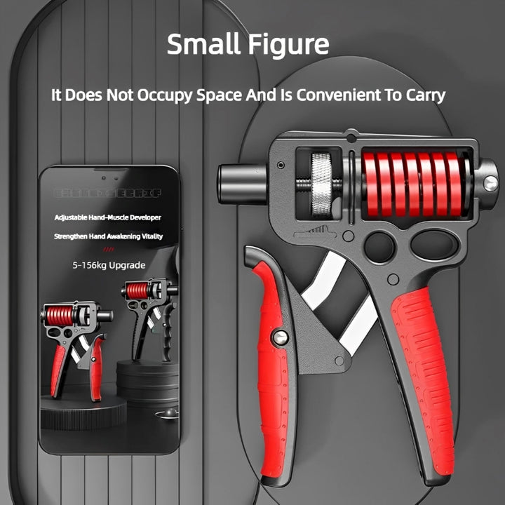 Premium Adjustable Hand Grip Strengthener - 5-120kg Finger Expander for Arm, Wrist & Forearm Training - Durable Steel Spring Gripper for Fitness & Exercise
