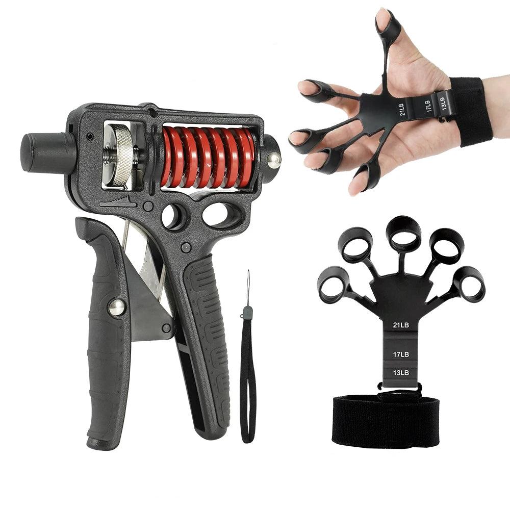 Premium Adjustable Hand Grip Strengthener - 5-120kg Finger Expander for Arm, Wrist & Forearm Training - Durable Steel Spring Gripper for Fitness & Exercise
