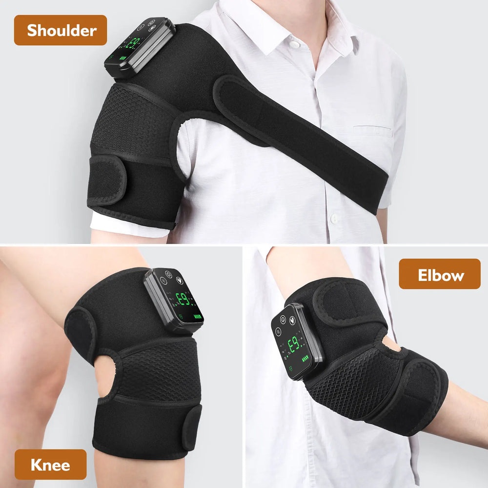 Premium Adjustable Heated Shoulder Brace – Electric Vibration Compression Wrap for Left and Right Shoulder Support
