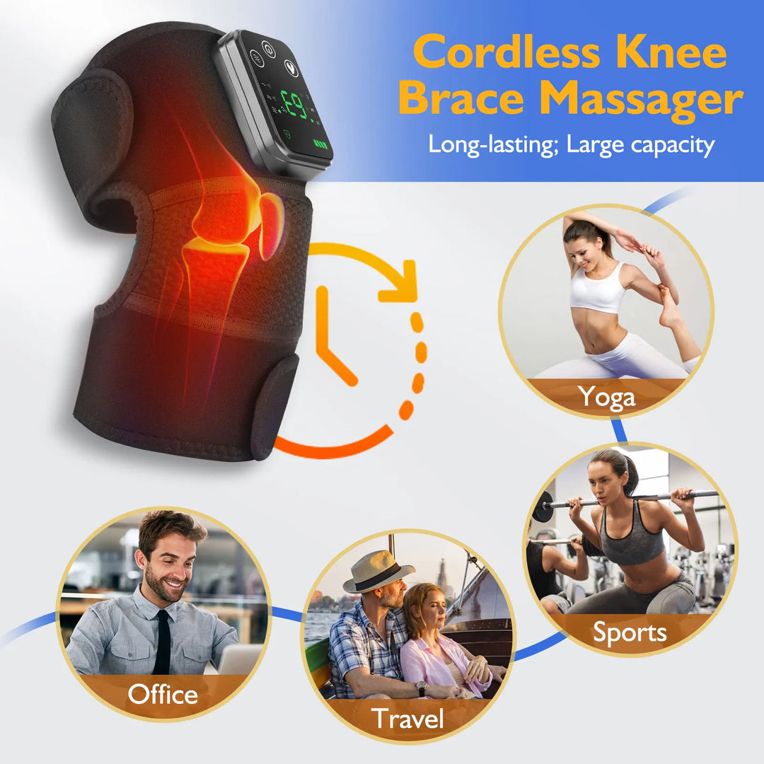 Premium Adjustable Heated Shoulder Brace – Electric Vibration Compression Wrap for Left and Right Shoulder Support