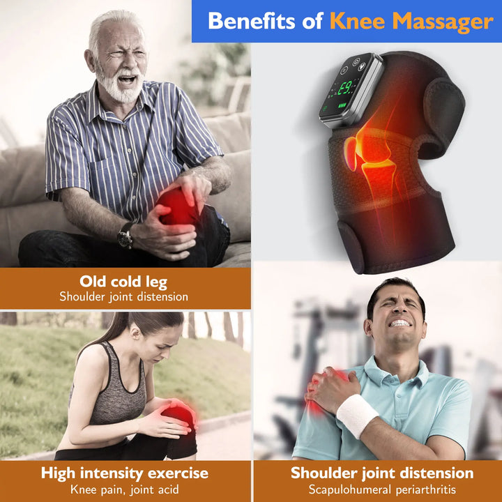 Premium Adjustable Heated Shoulder Brace – Electric Vibration Compression Wrap for Left and Right Shoulder Support