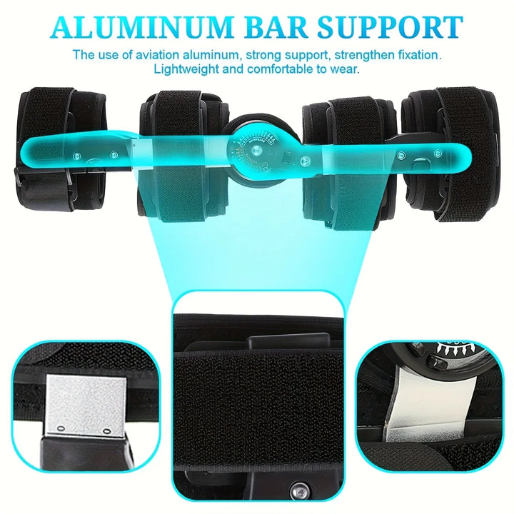 Premium Adjustable Hinged Knee Brace – Button Lock Support with 0 to 120 Degree Range of Motion Control