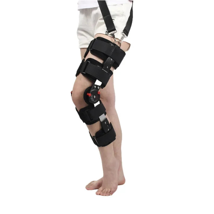Premium Adjustable Hinged Knee Brace – Orthopedic Support Stabilizer with Range of Motion Control for Knee Joint