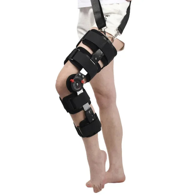 Premium Adjustable Hinged Knee Brace – Orthopedic Support Stabilizer with Range of Motion Control for Knee Joint