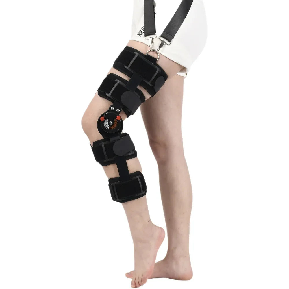 Premium Adjustable Hinged Knee Brace – Orthopedic Support Stabilizer with Range of Motion Control for Knee Joint
