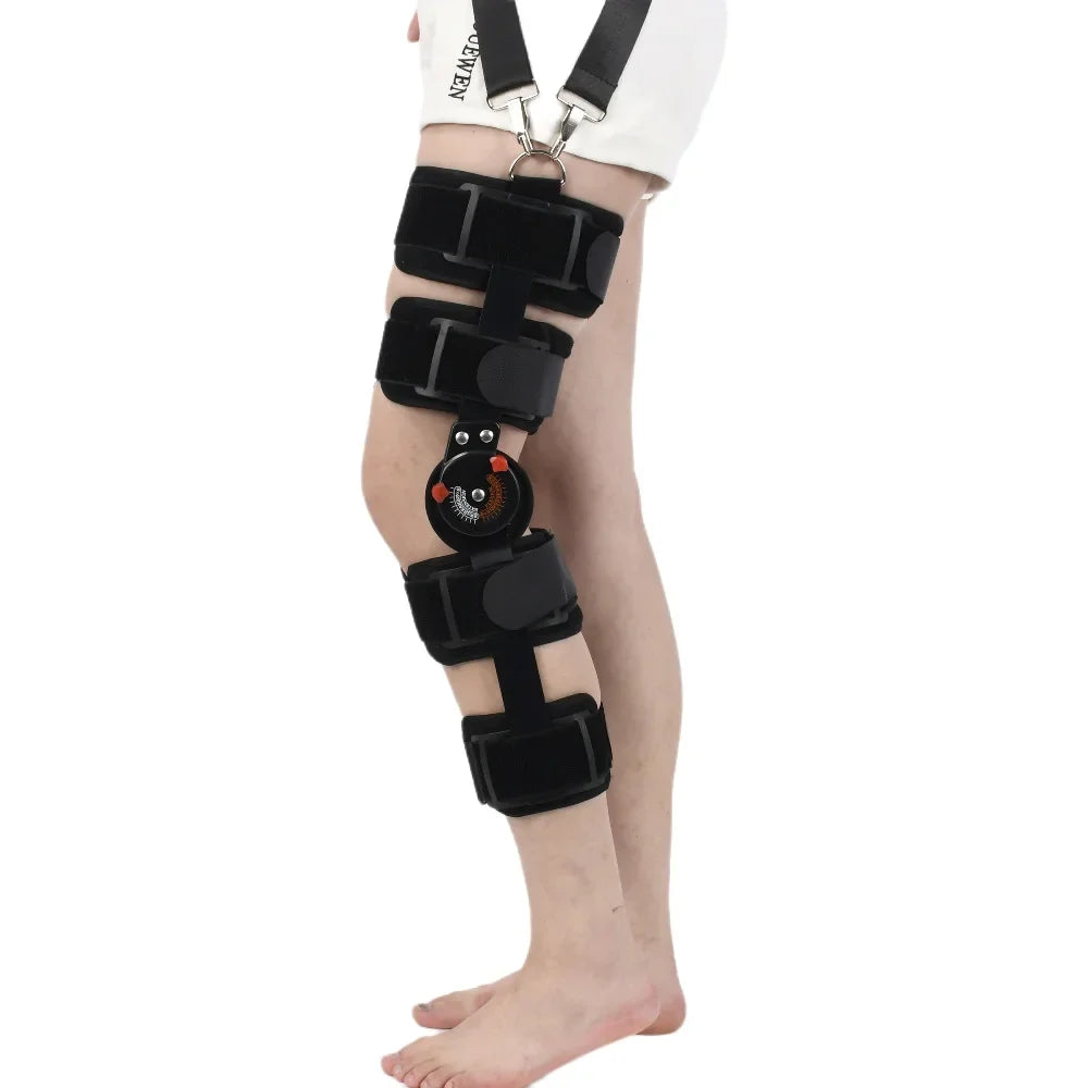 Premium Adjustable Hinged Knee Brace – Orthopedic Support Stabilizer with Range of Motion Control for Knee Joint