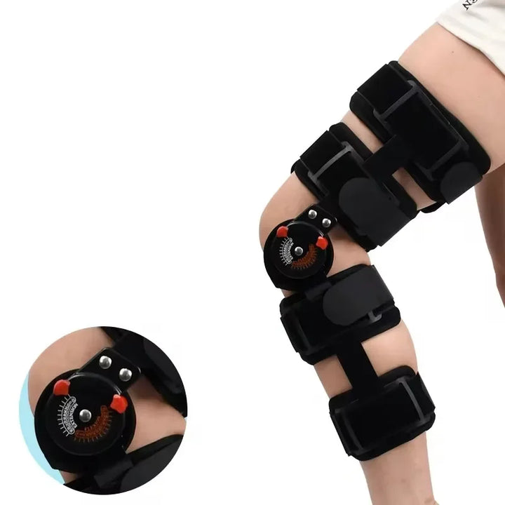 Premium Adjustable Hinged Knee Brace – Orthopedic Support Stabilizer with Range of Motion Control for Knee Joint