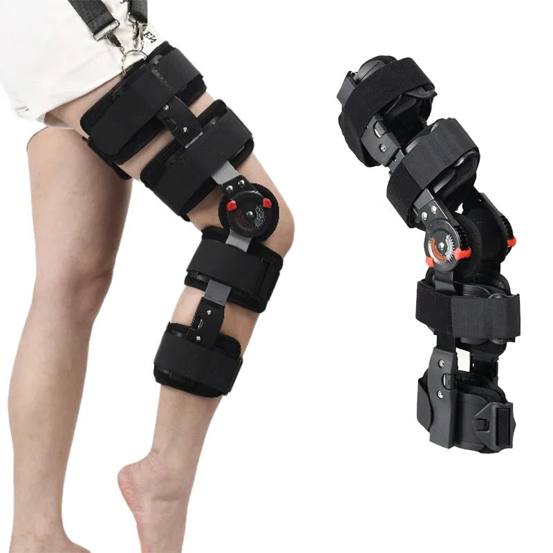Premium Adjustable Hinged Knee Brace – Orthopedic Support Stabilizer with Range of Motion Control for Knee Joint