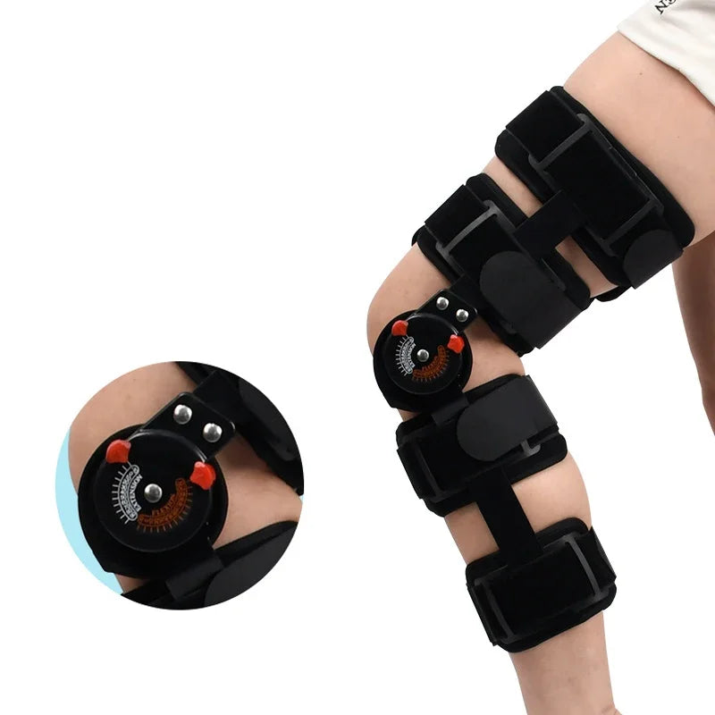 Premium Adjustable Hinged Knee Brace – Orthopedic Support Stabilizer with Range of Motion Control for Knee Joint