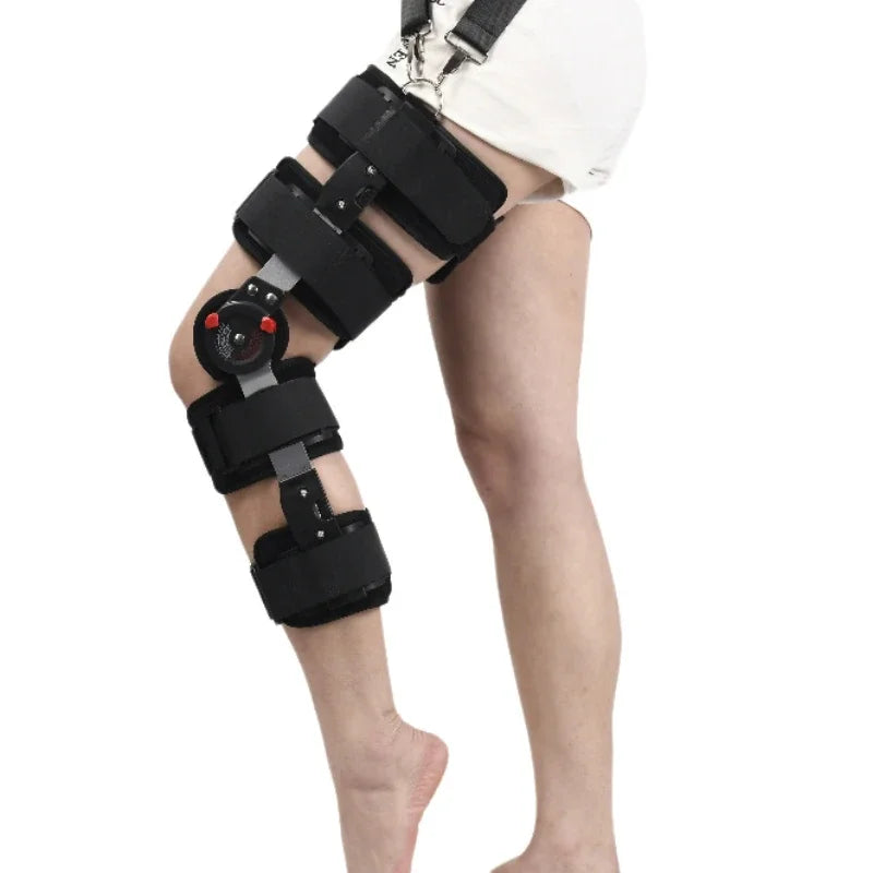 Premium Adjustable Hinged Knee Brace – Orthopedic Support Stabilizer with Range of Motion Control for Knee Joint