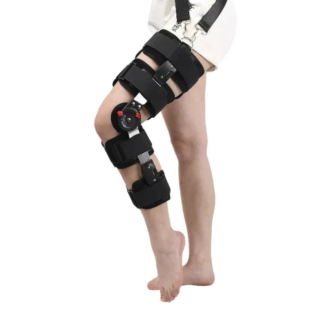 Premium Adjustable Hinged Knee Brace – Orthopedic Support Stabilizer with Range of Motion Control for Knee Joint