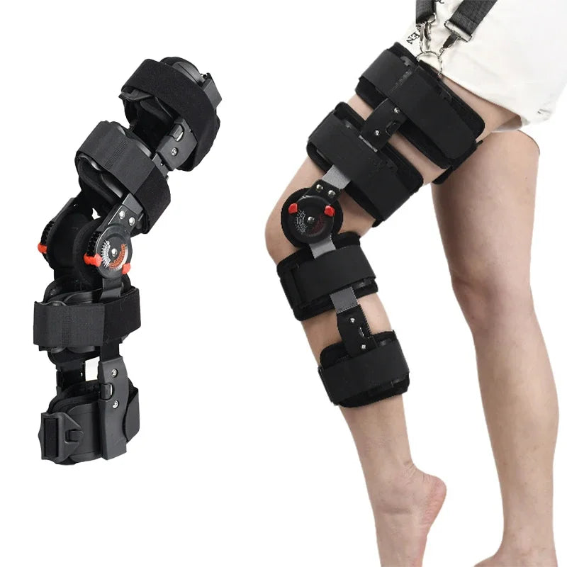 Premium Adjustable Hinged Knee Brace – Orthopedic Support Stabilizer with Range of Motion Control for Knee Joint