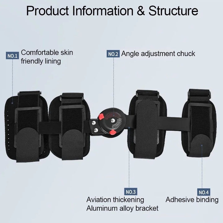Premium Adjustable Hinged Knee Brace for Postoperative Recovery, ROM Immobilizer for ACL, MCL, Meniscus Tear, and Ligament Injuries - Left/Right Leg Support