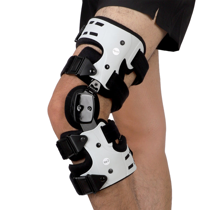 Premium Adjustable Hinged Knee Brace for Postoperative Recovery, ROM Immobilizer for ACL, MCL, Meniscus Tear, and Ligament Injuries - Left/Right Leg Support