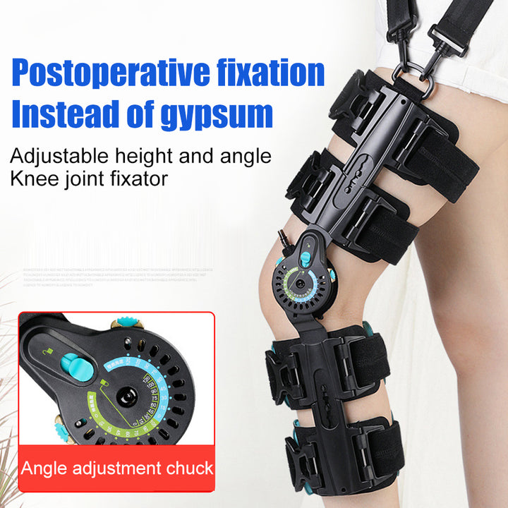 Premium Adjustable Hinged Knee Brace for Postoperative Recovery, ROM Immobilizer for ACL, MCL, Meniscus Tear, and Ligament Injuries - Left/Right Leg Support