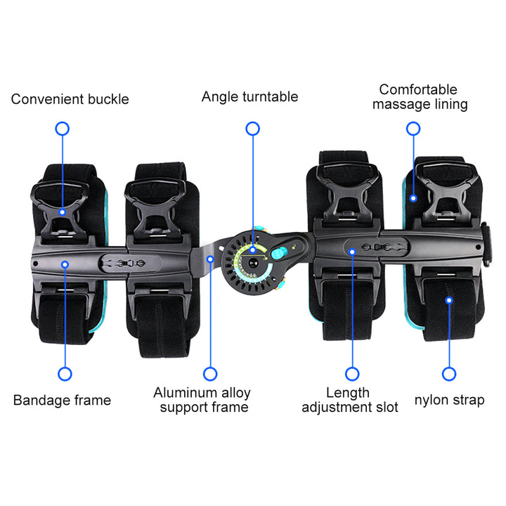 Premium Adjustable Hinged Knee Brace for Postoperative Recovery, ROM Immobilizer for ACL, MCL, Meniscus Tear, and Ligament Injuries - Left/Right Leg Support