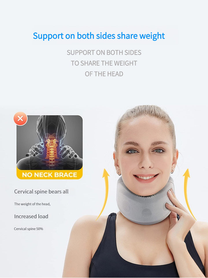 Premium Adjustable Neck Brace Foam Cervical Collar for Pain Relief, Comfortable Support for Home Use and Sleeping, Various Sizes S-XL