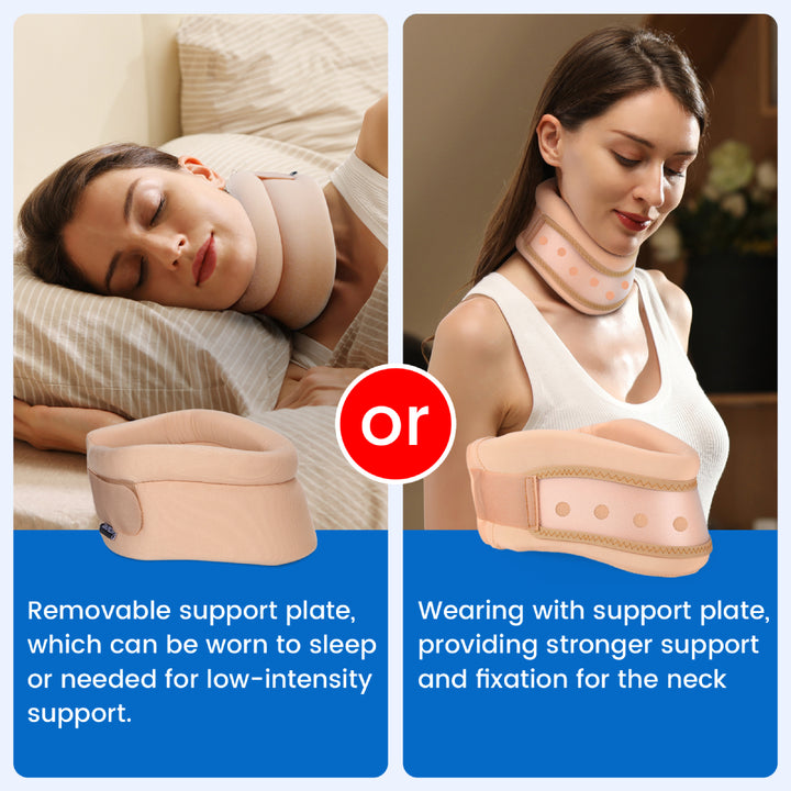Premium Adjustable Neck Brace Foam Cervical Collar for Pain Relief, Comfortable Support for Home Use and Sleeping, Various Sizes S-XL