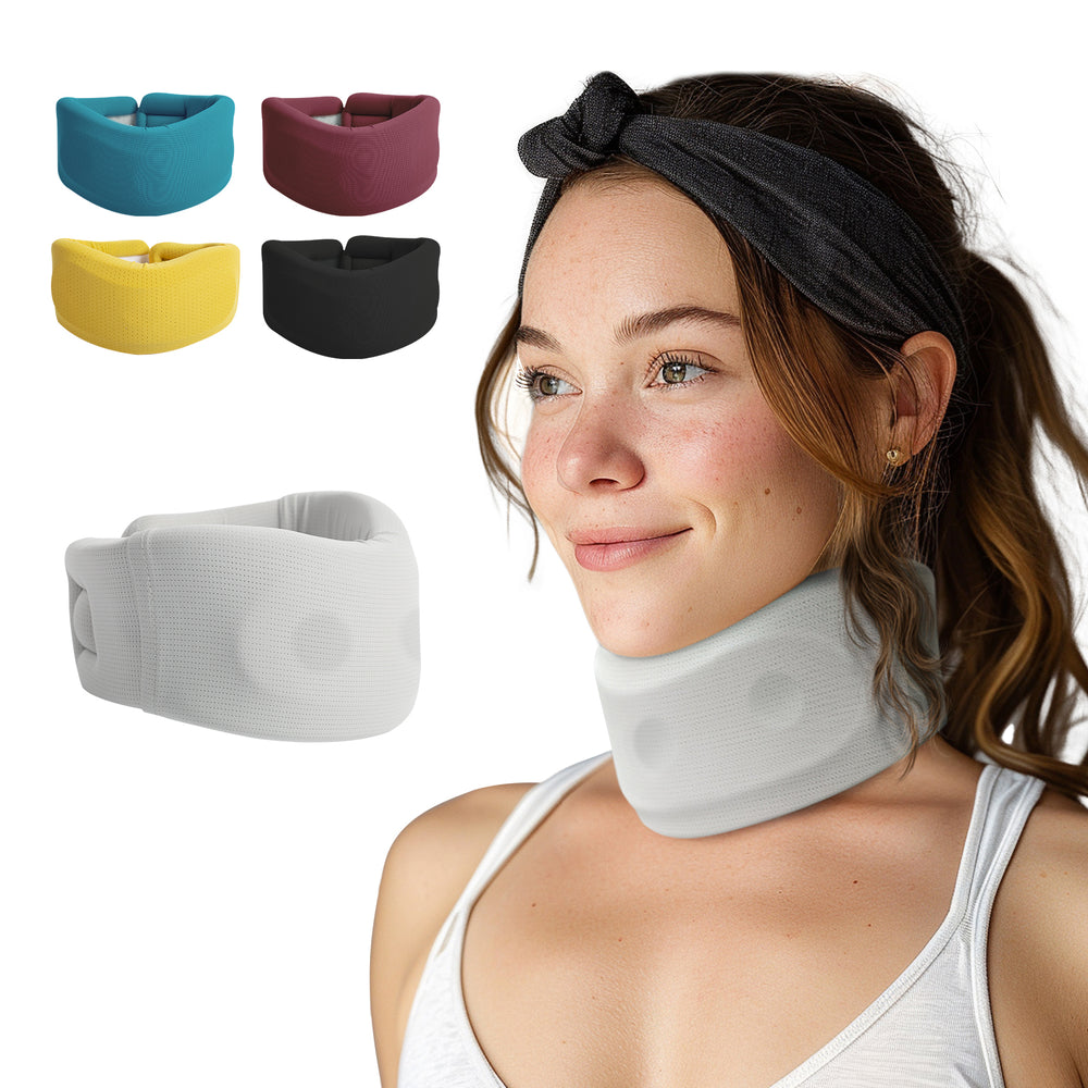 Premium Adjustable Neck Brace Foam Cervical Collar for Pain Relief, Comfortable Support for Home Use and Sleeping, Various Sizes S-XL