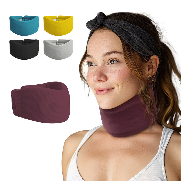 Premium Adjustable Neck Brace Foam Cervical Collar for Pain Relief, Comfortable Support for Home Use and Sleeping, Various Sizes S-XL
