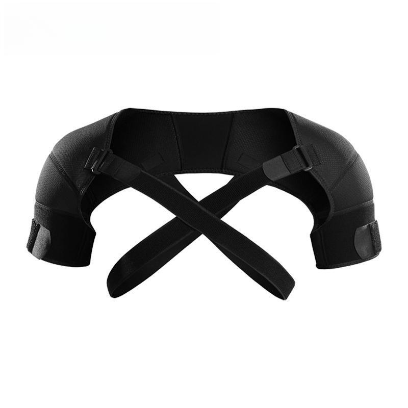 Premium Adjustable Shoulder Brace for Sports, Back Pain Relief, Compression Support, Double Bandage Strap, Lightweight Polyester Fiber, Multiple Sizes Available (S/M, L/XL, XXL/XXXL)