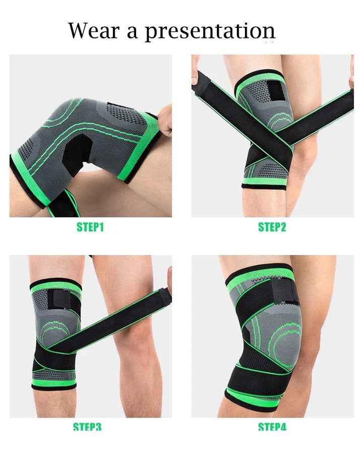 Premium Adjustable Sports Knee Pad – Patella Stabilizer Brace Support for Running Hiking and Basketball