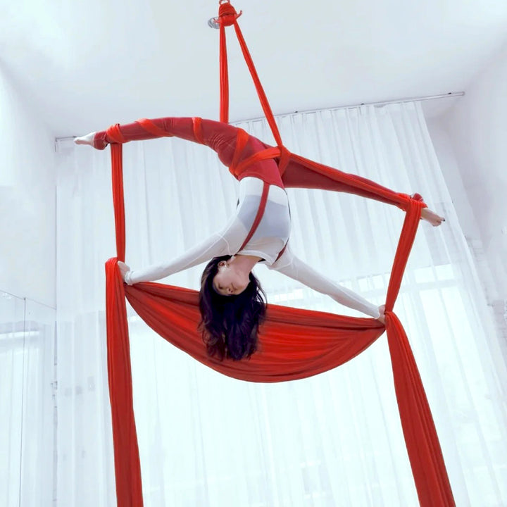Premium Aerial Silks Yoga Hammock for Fitness – 12M Nylon Anti-Gravity Swing, High Load Bearing, Pilates & Bodybuilding Equipment for Home & Outdoor Use