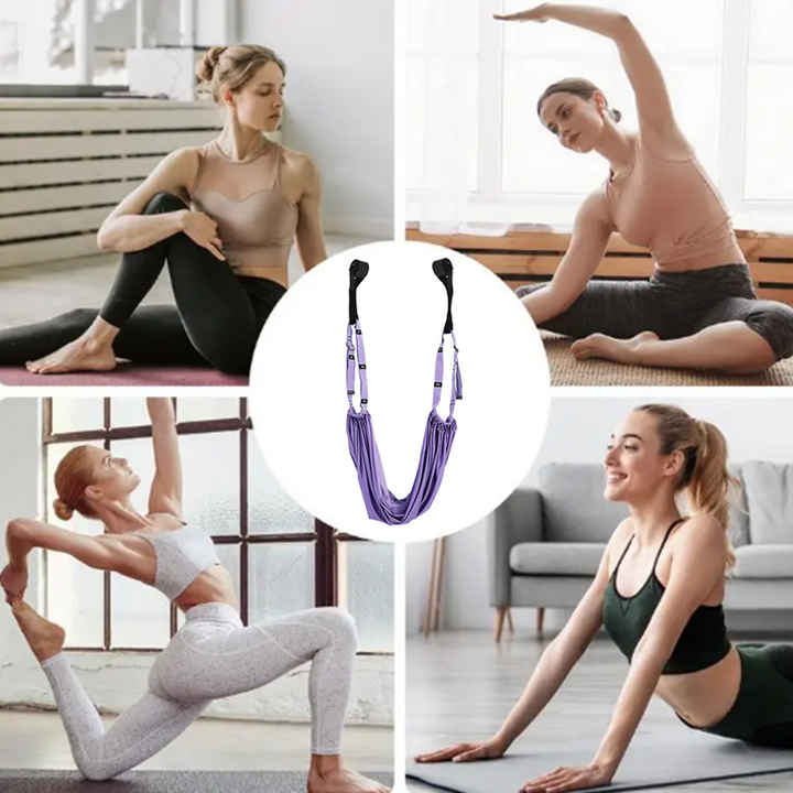 Premium Aerial Yoga Belt – Durable Inversion Trainer for Yoga, Fitness, and Stretching, Thick Elastic Design for Safe Split & Waist Flexibility Training, Ideal for Adults, Kids & Seniors