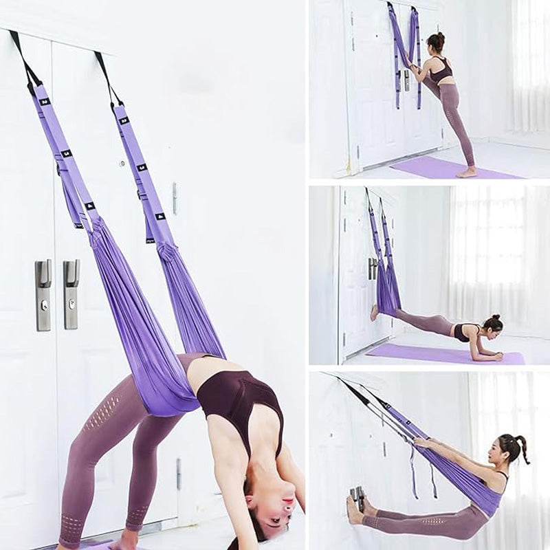 Premium Aerial Yoga Belt – Durable Inversion Trainer for Yoga, Fitness, and Stretching, Thick Elastic Design for Safe Split & Waist Flexibility Training, Ideal for Adults, Kids & Seniors