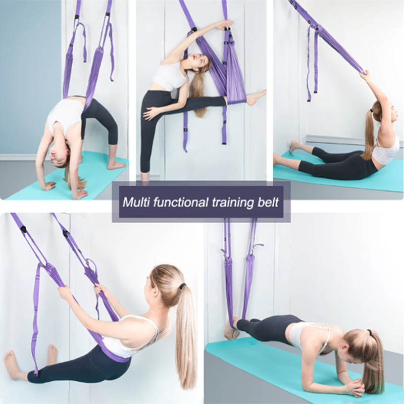 Premium Aerial Yoga Belt – Durable Inversion Trainer for Yoga, Fitness, and Stretching, Thick Elastic Design for Safe Split & Waist Flexibility Training, Ideal for Adults, Kids & Seniors