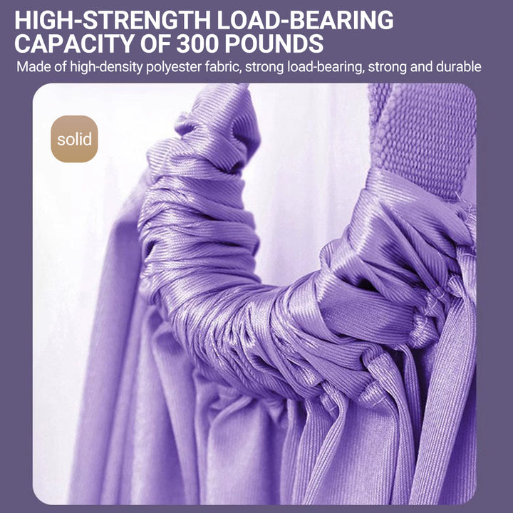 Premium Aerial Yoga Strap – Adjustable Stretching & Inversion Belt for Leg Splits, Flexibility Training, with Metal Buckle – Available in Green, Purple, Pink