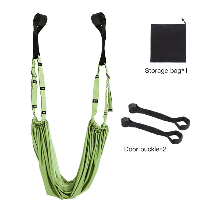 Premium Aerial Yoga Strap – Adjustable Stretching & Inversion Belt for Leg Splits, Flexibility Training, with Metal Buckle – Available in Green, Purple, Pink