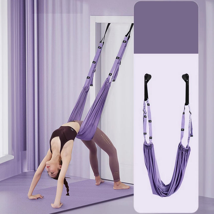 Premium Aerial Yoga Strap – Adjustable Stretching & Inversion Belt for Leg Splits, Flexibility Training, with Metal Buckle – Available in Green, Purple, Pink